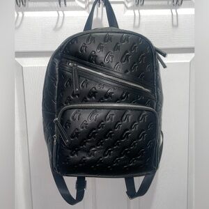 Glamaholic Lifestyle Unisex Monogram Backpack- Matte Black